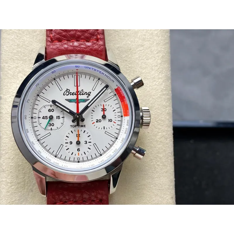 Breitling Top Time B01 Chronograph Ford Mustang AB0176A71A1X1 Replica - Witte Wijzerplaat
