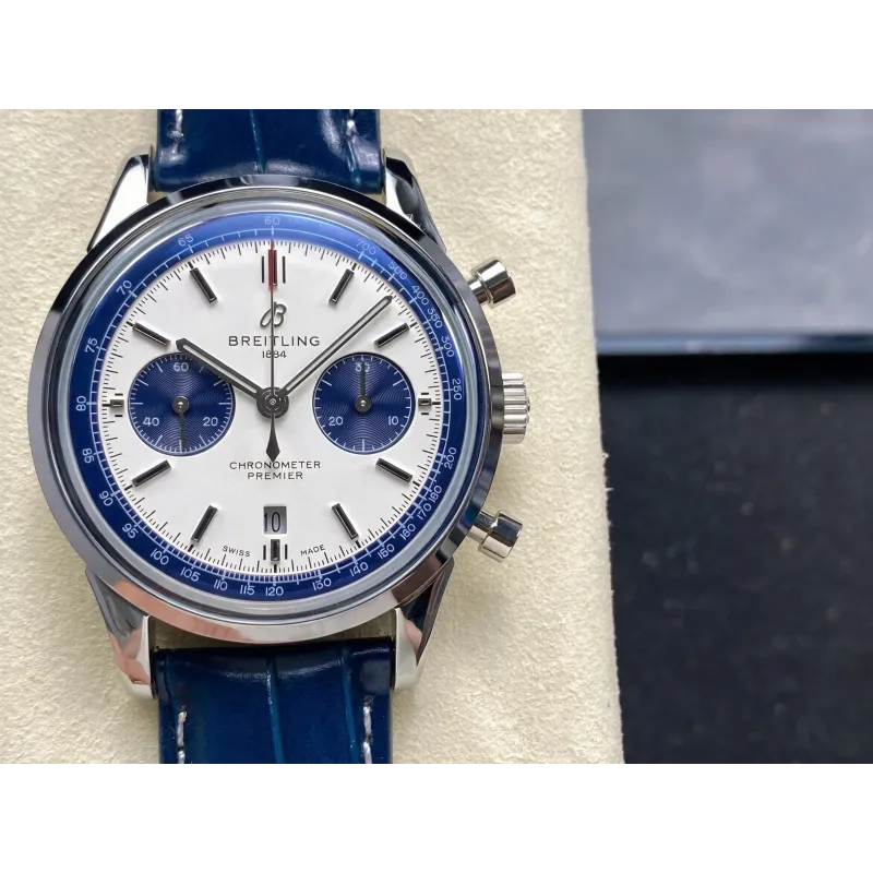 Breitling Premier AB01186A1G1P1 Replica - Zilveren Wijzerplaat Roestvrij Staal