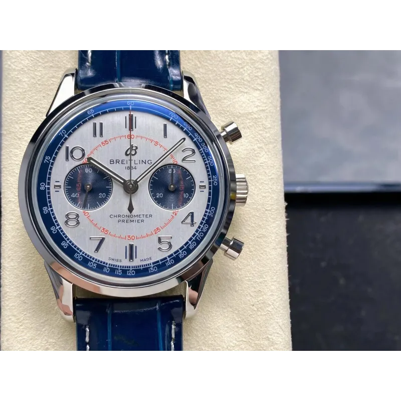 Breitling Premier AB0118A71G1P2 Replica - Zilveren Wijzerplaat Roestvrij Staal