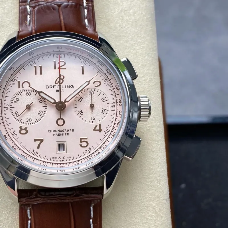 Breitling Premier B01 Chronograph 42 AB0145211G1P2 Replica - Zilveren Wijzerplaat