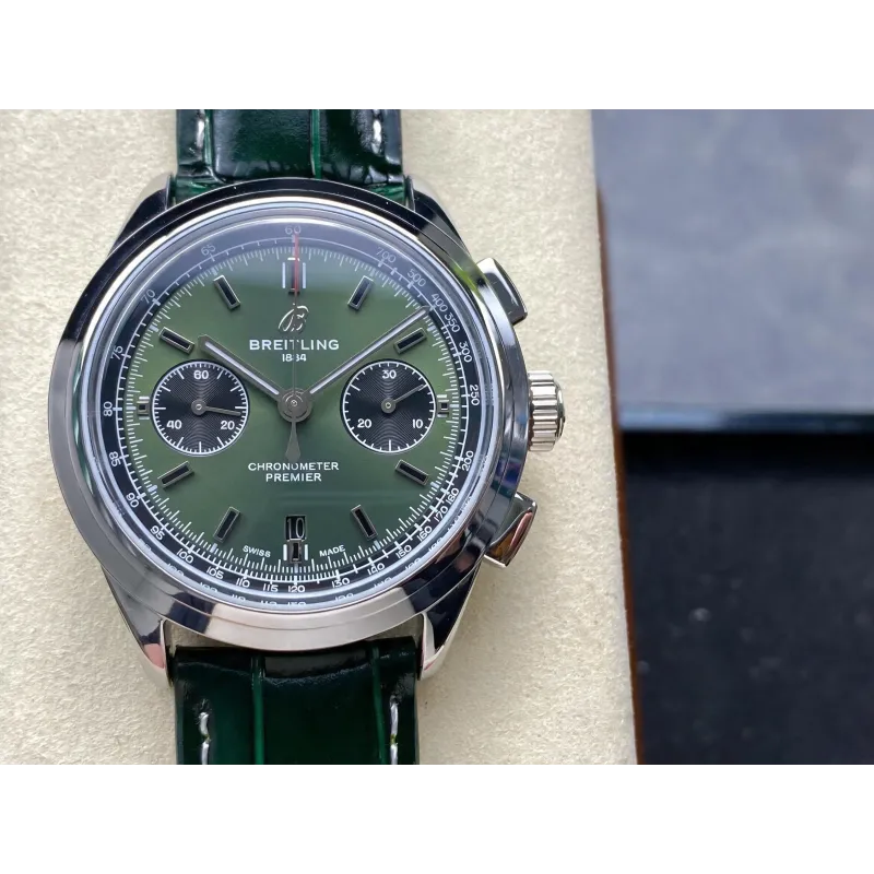 Breitling Premier B01 Chronograph 42 Bentley British Racing Green AB0118A11L1X1 Replica - Groene Wijzerplaat