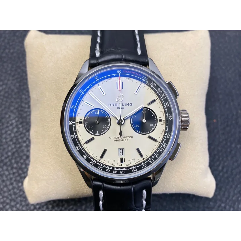 Breitling Premier AB0118221G1P2 Replica - Zilveren Wijzerplaat Roestvrij Staal