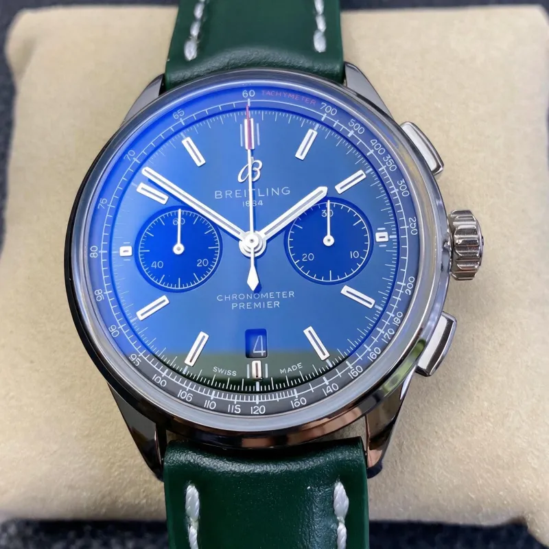 Breitling Premier AB0118221L1P2 Replica - Groene Wijzerplaat Roestvrij Staal