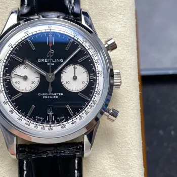 Breitling Premier AB0118371B1P2 Replica - Zwarte Wijzerplaat Roestvrij Staal