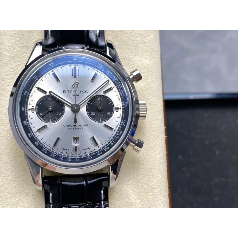 Breitling Premier AB0118221G1P2 Replica - Zilveren Wijzerplaat Roestvrij Staal