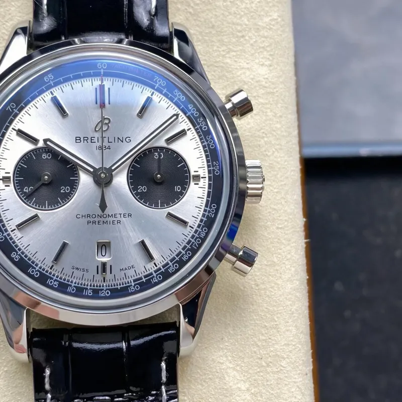 Breitling Premier AB0118221G1P2 Replica - Zilveren Wijzerplaat Roestvrij Staal