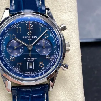 Breitling Premier AB0145171C1P2 Replica - Blauwe Wijzerplaat Roestvrij Staal