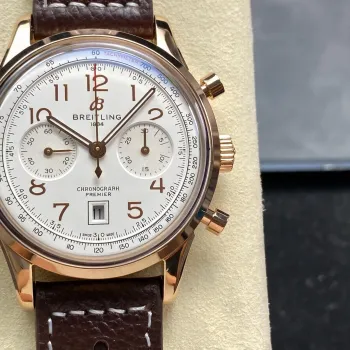 Breitling Premier RB0145371G1P2 Replica - Zilveren Wijzerplaat Tweekleurig