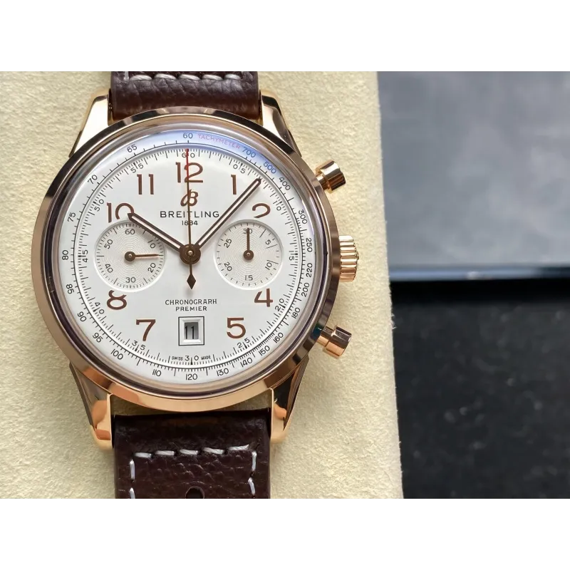 Breitling Premier RB0145371G1P2 Replica - Zilveren Wijzerplaat Tweekleurig