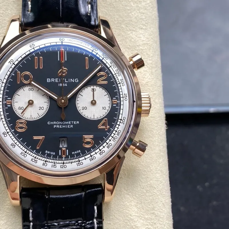 Breitling Premier AB0118A21B1X1 Replica - Zwarte Wijzerplaat Tweekleurig