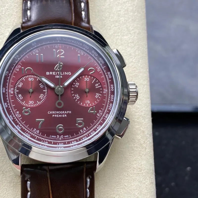 Breitling Premier B09 Chronograph 40 AB0930D41K1P1 Replica - Rode Wijzerplaat Roestvrij Staal