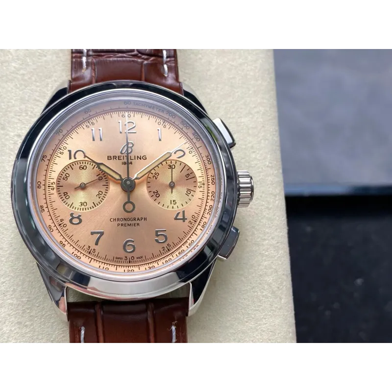 Breitling Premier B09 Chronograph 40 Champagne AB0930F51H1P1 Replica - Champagne Wijzerplaat