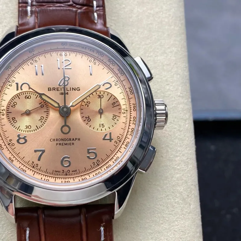 Breitling Premier B09 Chronograph 40 Champagne AB0930F51H1P1 Replica - Champagne Wijzerplaat