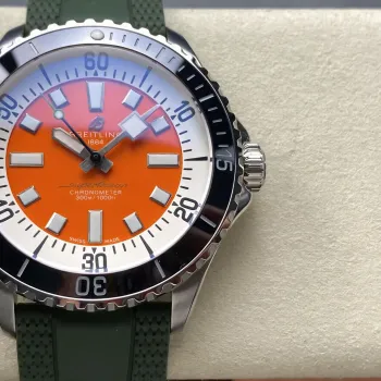 Breitling Superocean 42 A173751A1O1S1 Replica - Oranje Wijzerplaat Rubberen Band