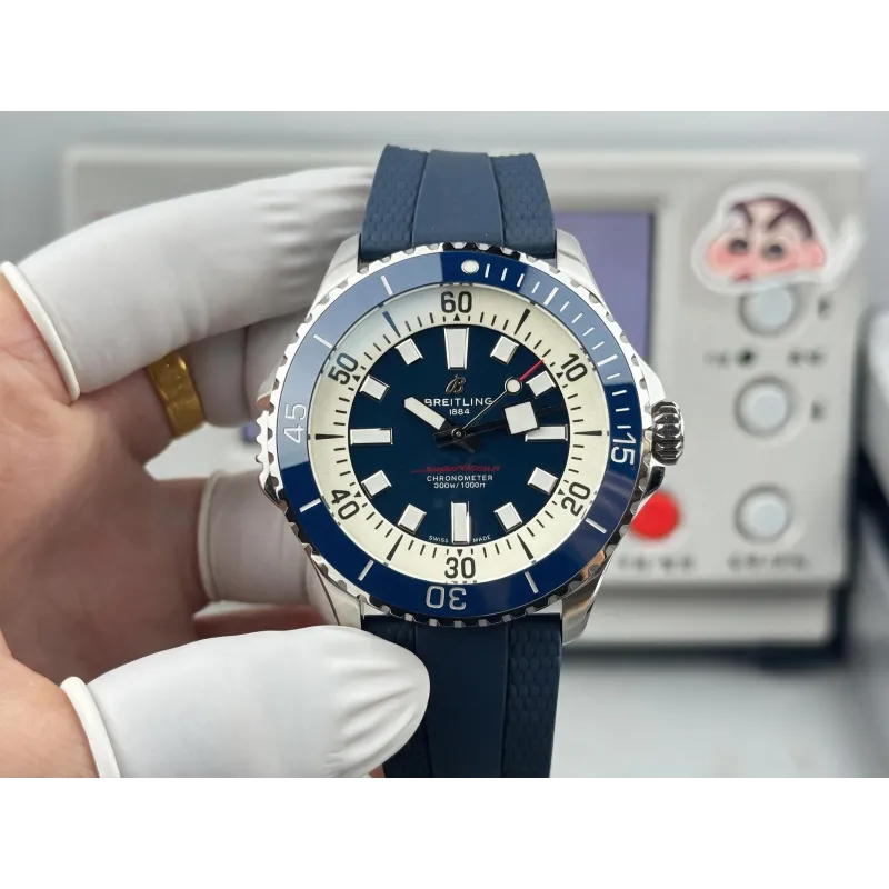 Breitling Superocean Automatic 46 A17378211B1S1 Replica - Cream Rubberen Band