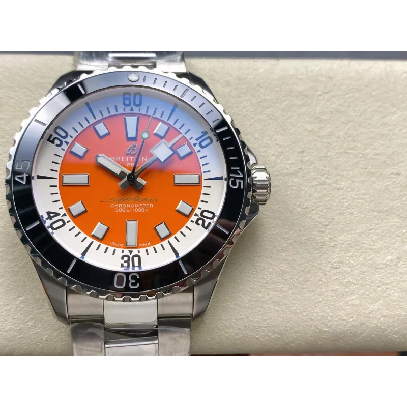 Breitling Superocean Automatic 42 A17376211O2A1 Replica - Oranje Wijzerplaat Roestvrij Staal