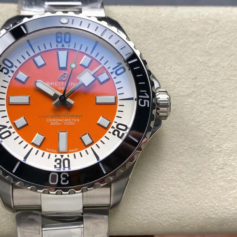 Breitling Superocean Automatic 42 A17376211O2A1 Replica - Oranje Wijzerplaat Roestvrij Staal