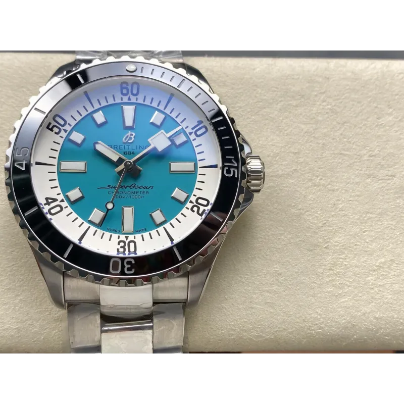 Breitling Superocean Automatic 44 A17376211L2A1 Replica - Blauwe Wijzerplaat Roestvrij Staal