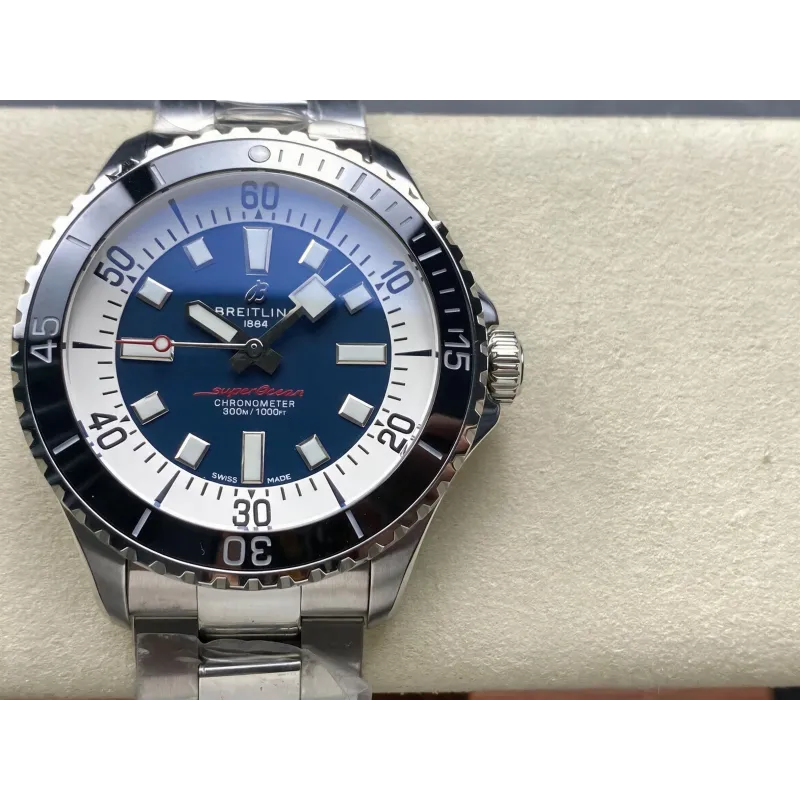 Breitling Superocean Automatic 44 A17376211C1A1 Replica - Blauwe Wijzerplaat Steel Link Bracelet