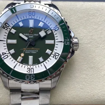 Breitling Superocean Automatic 44 A17376A31L1A1 Replica - Groene Wijzerplaat Roestvrij Staal