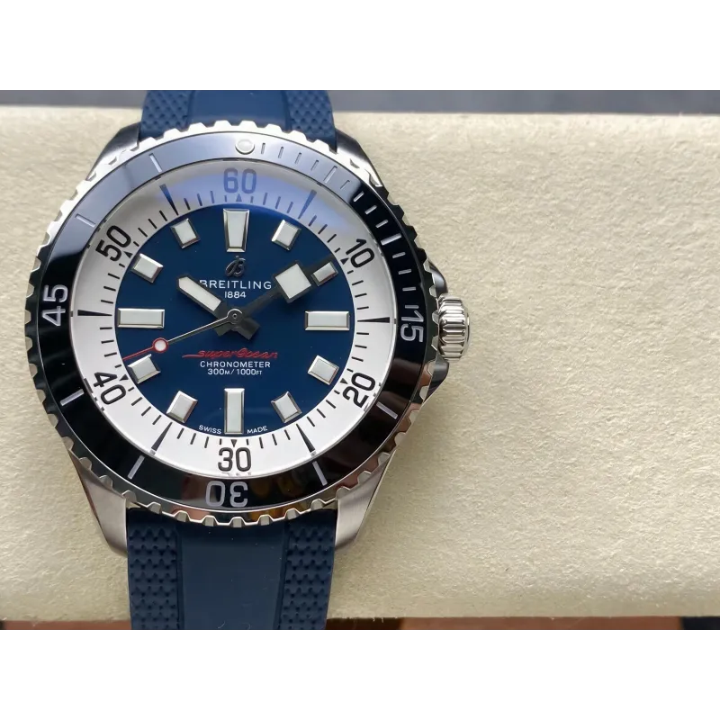 Breitling Superocean 42 A17376211C1S1 Replica - Blauwe Wijzerplaat Roestvrij Staal