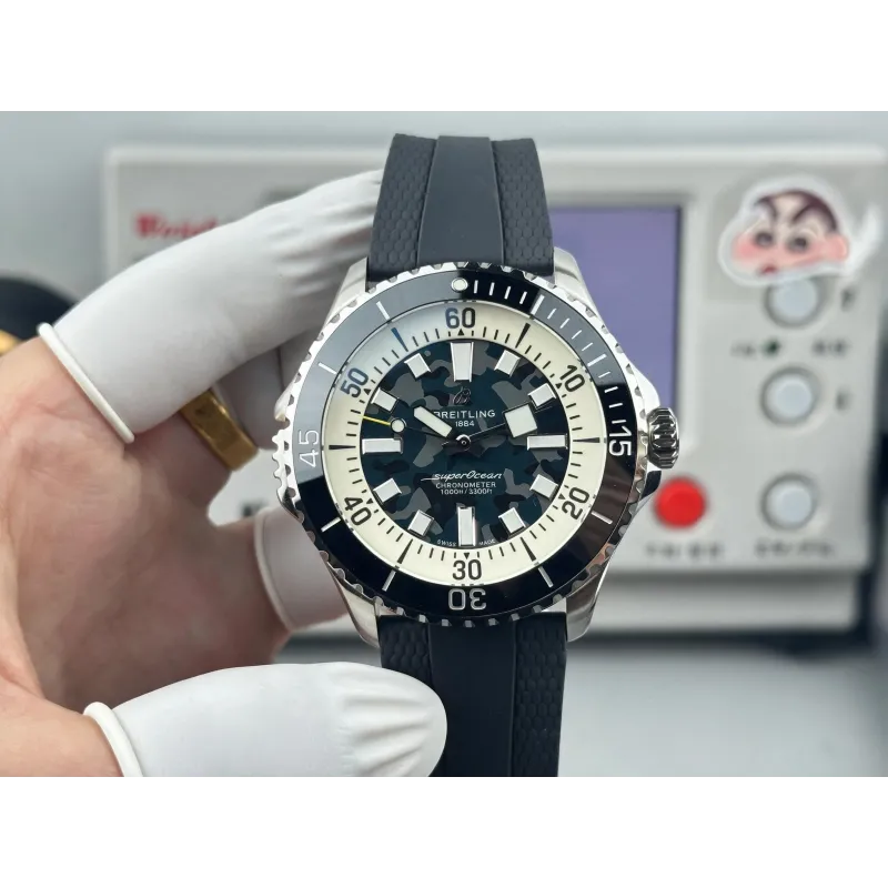 Breitling Superocean E10379351B1S1 Replica - Blauwe Wijzerplaat Rubberen Band