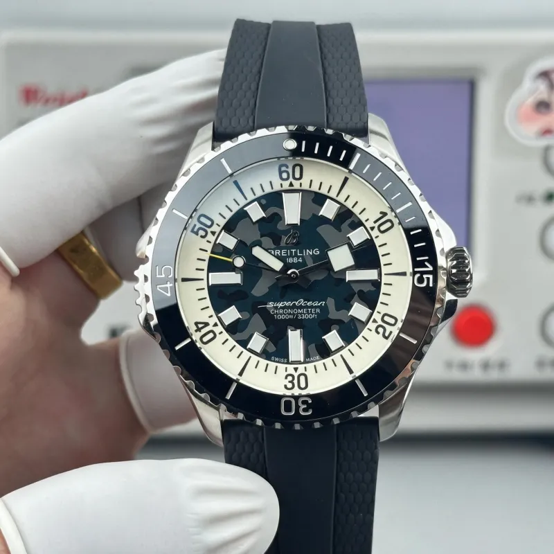 Breitling Superocean E10379351B1S1 Replica - Blauwe Wijzerplaat Rubberen Band