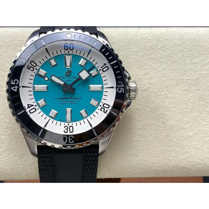 Breitling Superocean 42 A17376211L2S1 Replica - Blauwe Wijzerplaat Roestvrij Staal