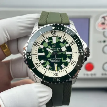 Breitling Superocean Automatic 46 E10379D31L1S1 Replica - Groene Wijzerplaat Rubberen Band