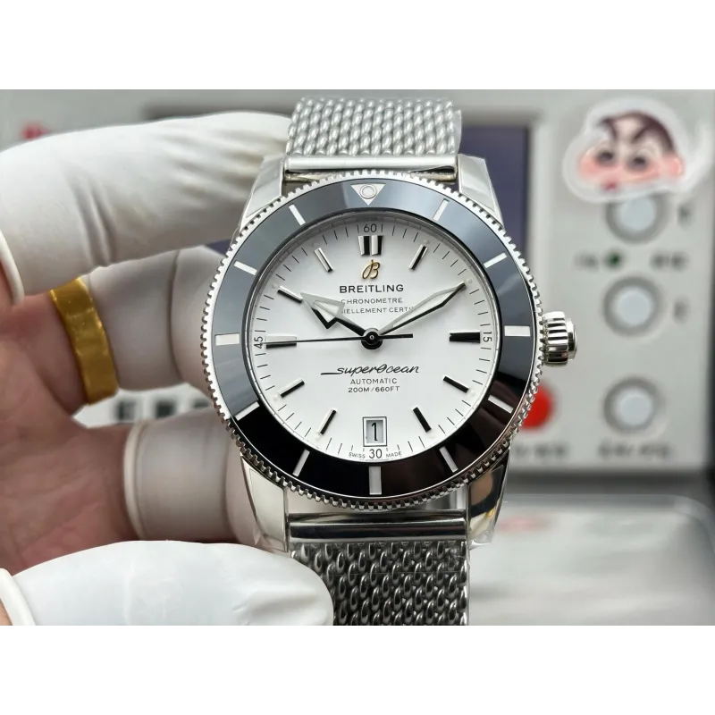 Breitling Superocean Heritage AB202012/G828/152A Replica - Zilveren Wijzerplaat Milanese Armband