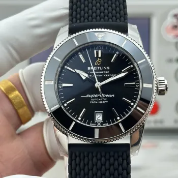 Breitling Superocean Heritage AB201012 Replica - Zwarte Wijzerplaat Rubberen Band