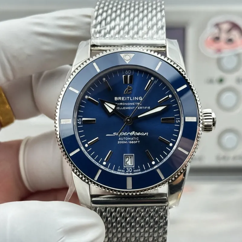 Breitling Superocean Heritage Style AB2010161C1A1 Replica - Blauwe Wijzerplaat Milanese Armband