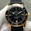 Breitling Superocean Heritage RB2010121B1S1 Replica - Zwarte Wijzerplaat Geribbelde Lunette