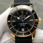 Breitling Superocean Heritage RB2010121B1S1 Replica - Zwarte Wijzerplaat Geribbelde Lunette