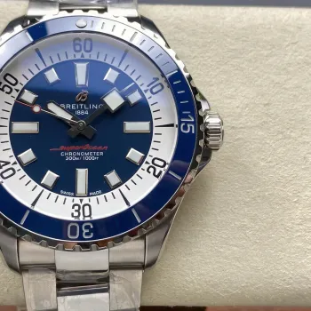 Breitling Superocean A17375E71C1A1 Replica - Blauwe Wijzerplaat Roestvrij Staal