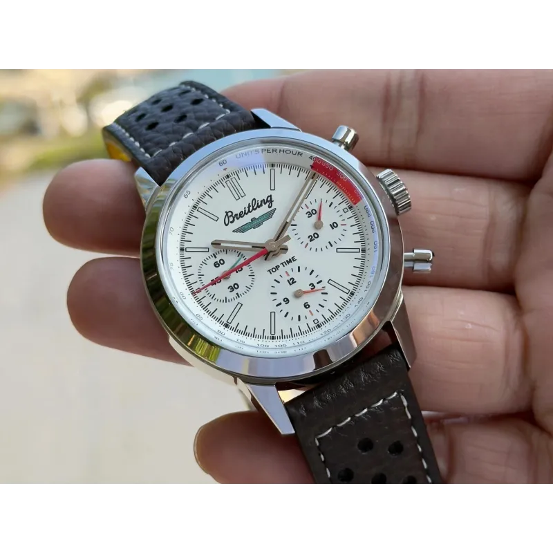 Breitling Top Time AB01766A1A1X1 Replica - Witte Wijzerplaat Roestvrij Staal