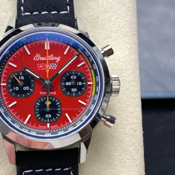Breitling Top Time B01 Classic Cars A25310241K1X1 Replica - Rode Wijzerplaat Roestvrij Staal