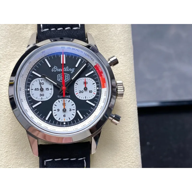 Breitling Top Time B01 Deus AB01765A1B1X1 Replica - Zwarte Wijzerplaat Roestvrij Staal