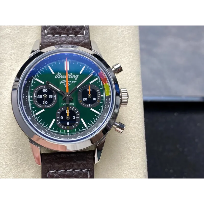 Breitling Top Time B01 Ford Mustang AB01762A1L1X1 Replica - Groene Wijzerplaat Roestvrij Staal