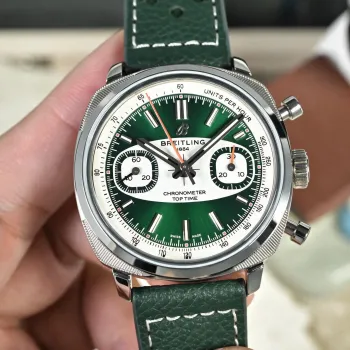 Breitling Top Time Chronograph AB01771A1L1X1 Replica - Groene Wijzerplaat Roestvrij Staal