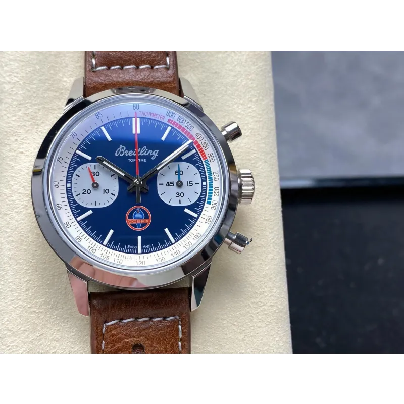 Breitling Top Time B01 Chronograph Shelby Cobra AB01763A1C1X1 Replica - Blauwe Wijzerplaat