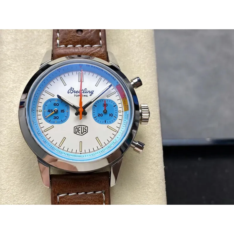 Breitling Top Time Deus Collaboration A233112A1A1X1 Replica - Witte Wijzerplaat Roestvrij Staal