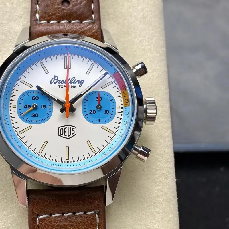 Breitling Top Time Deus Collaboration A233112A1A1X1 Replica - Witte Wijzerplaat Roestvrij Staal