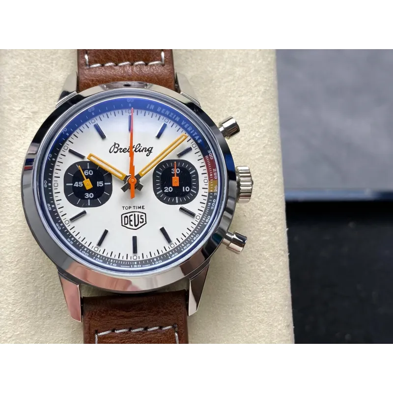 Breitling Top Time A233101A1A1X1 Replica - Zilveren Wijzerplaat Roestvrij Staal