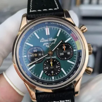 Breitling Top Time A253101A1L1X1 Replica - Groene Wijzerplaat Geribbelde Lunette