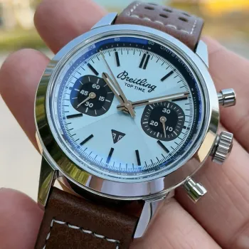 Breitling Top Time A23311121C1X1 Replica - IJsblauwe Wijzerplaat Roestvrij Staal