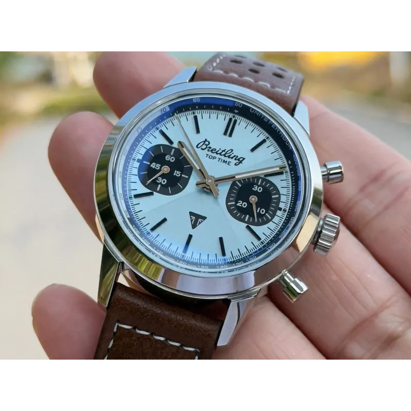 Breitling Top Time A23311121C1X1 Replica - IJsblauwe Wijzerplaat Roestvrij Staal