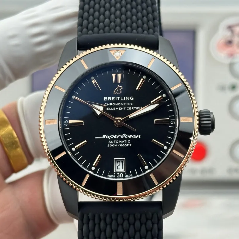 Breitling Superocean Heritage UB20303A1B1S1 Replica - Zwarte Wijzerplaat Roestvrij Staal