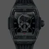 Hublot Spirit of Big Bang Skull 646.CI.0110.RX.DPM24 Replica - Zwarte Wijzerplaat Rubberen Band