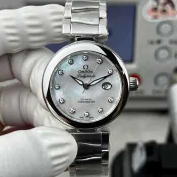 Omega Ladymatic Uniseks 425.30.34.20.55.002 Replica - Parelmoer Wijzerplaat Roestvrij Staal
